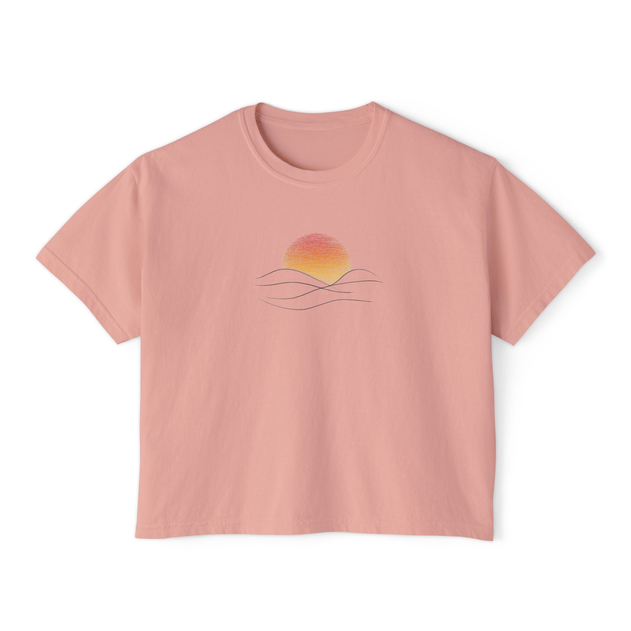 Small Sun Sketch Women's Boxy Tee