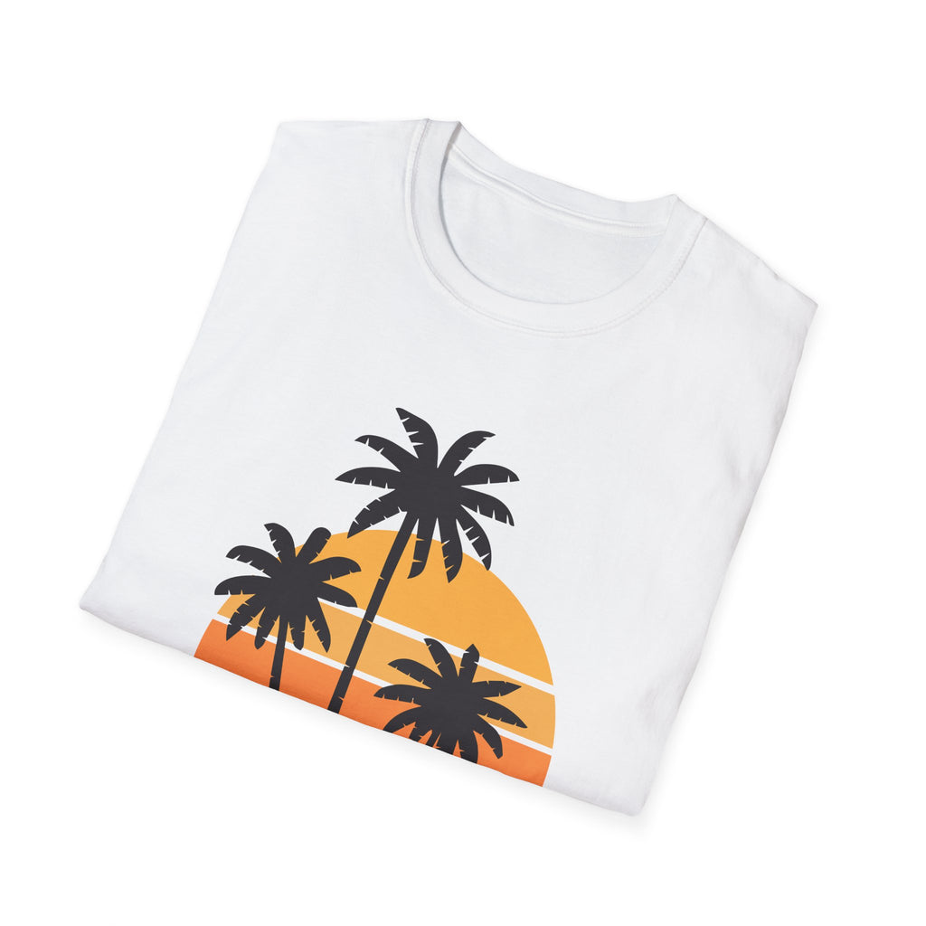 Retro Palm Tree Graphics Unisex Softstyle T-Shirt