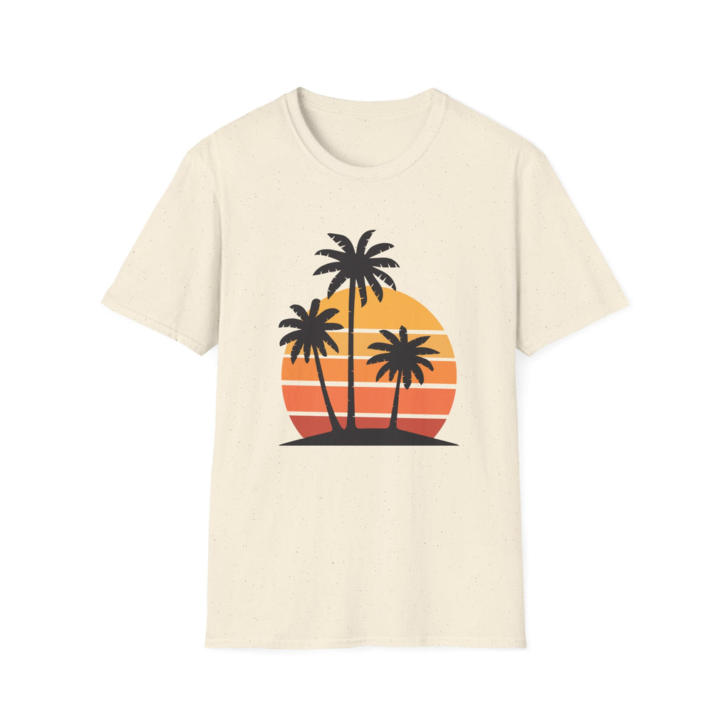 Retro Palm Tree Graphics Unisex Softstyle T-Shirt