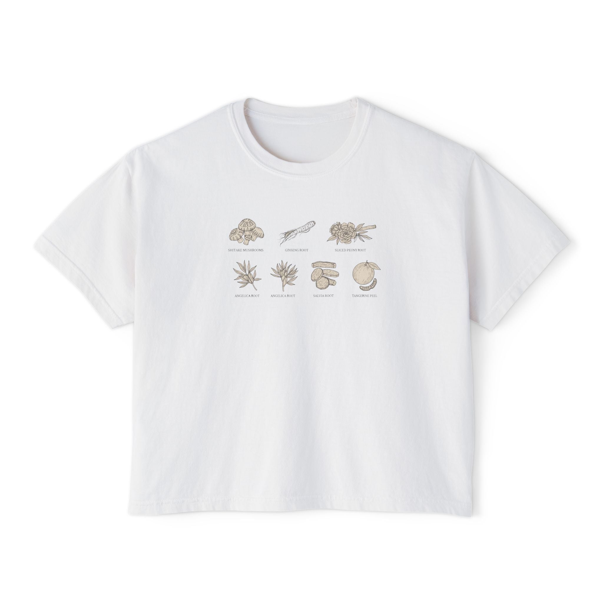 Medicinal Root Graphics Women's Boxy Tee