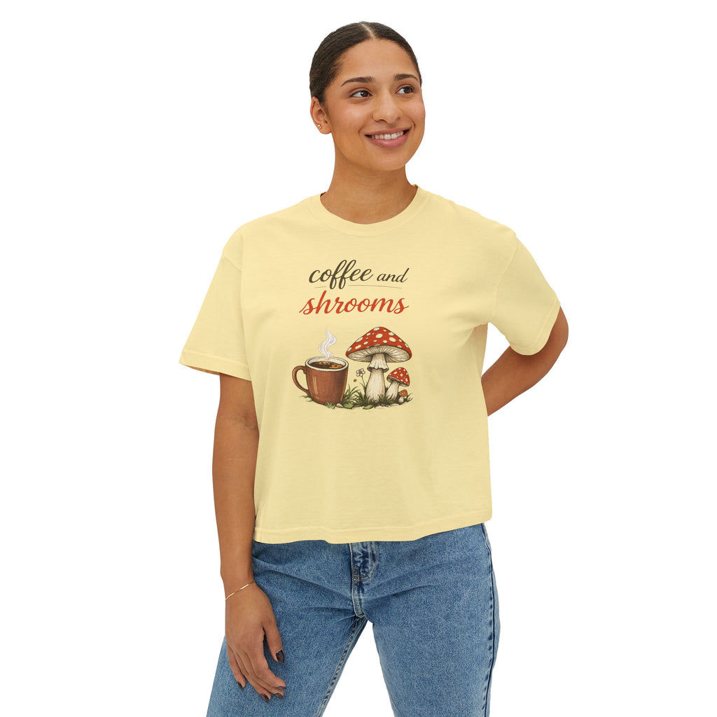 Coffee and Shrooms Women's Boxy Tee