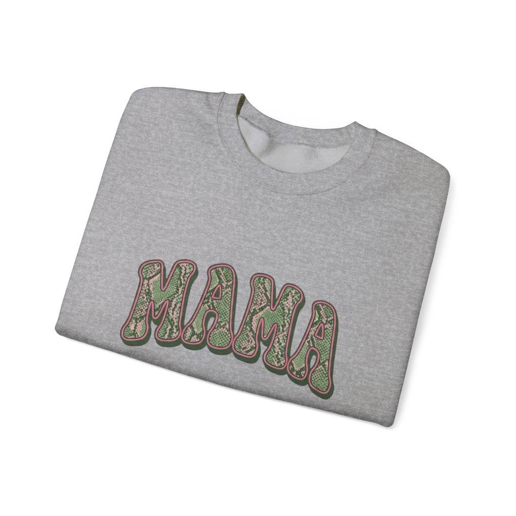 Mama "Don't Mess" Snake Skin Unisex Heavy Blend™ Crewneck Sweatshirt