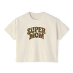 Super Mom Floral Design Women's Boxy Tee