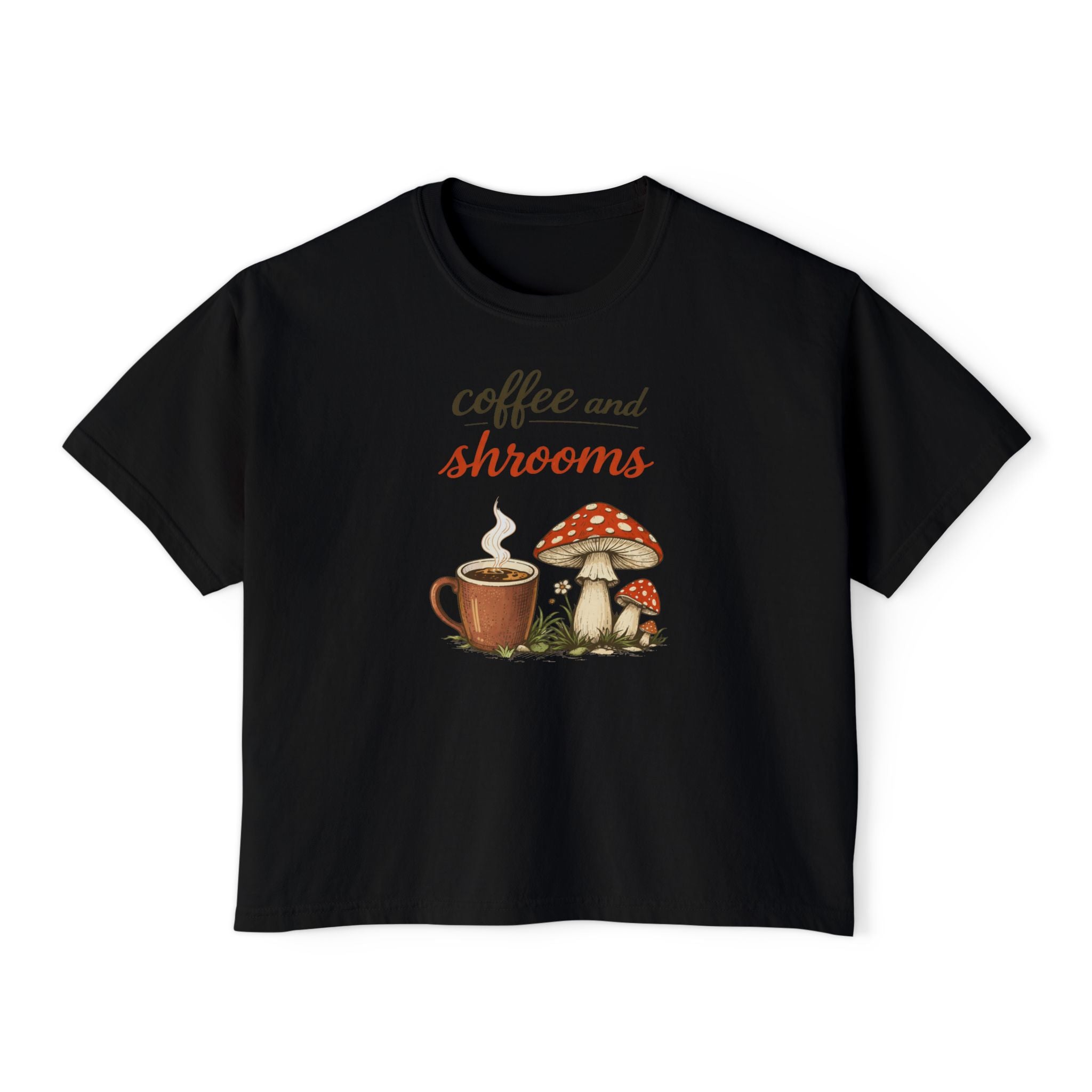Coffee and Shrooms Women's Boxy Tee