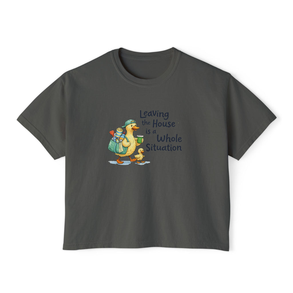 Leaving Is A Whole Situation Ducks Women's Boxy Tee