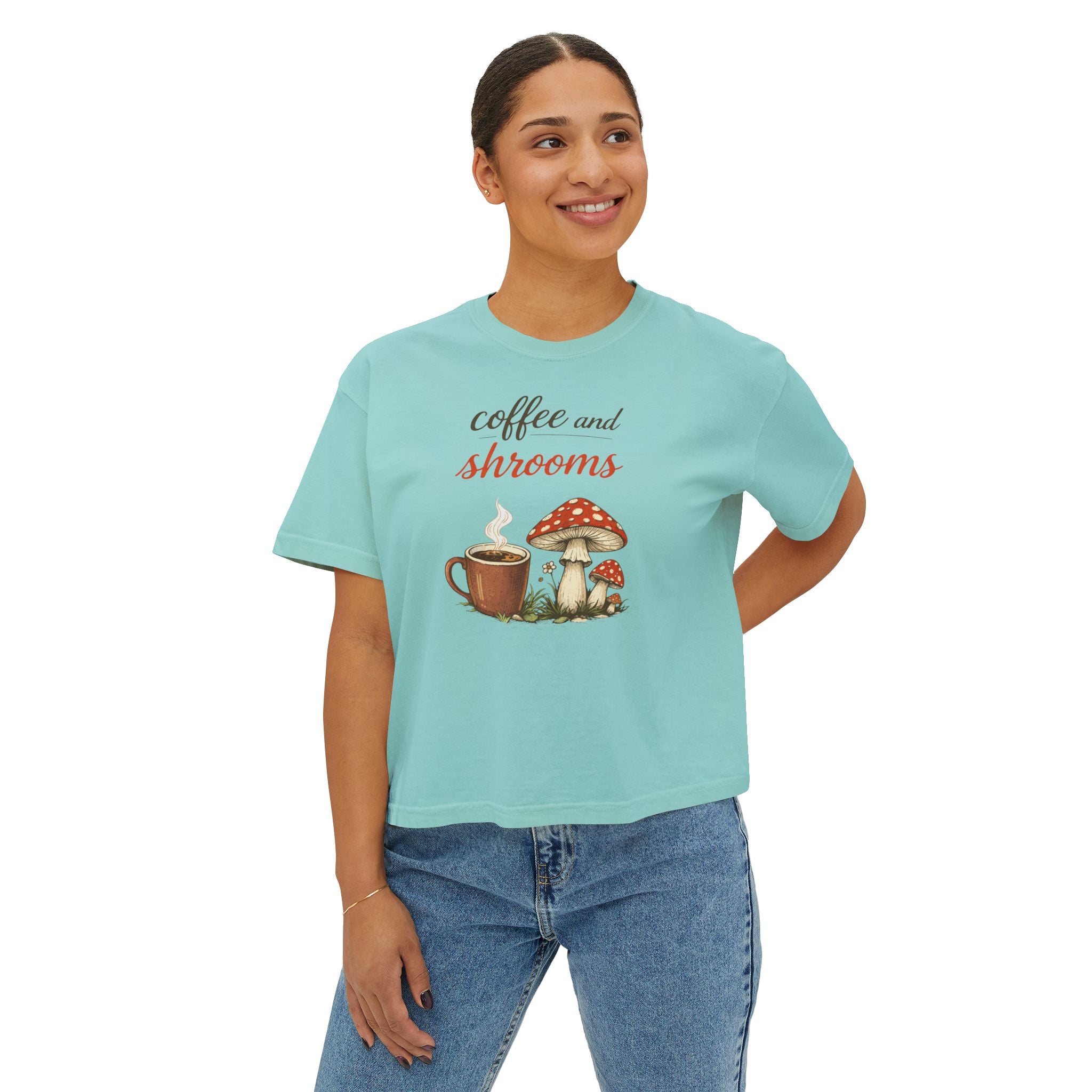 Coffee and Shrooms Women's Boxy Tee