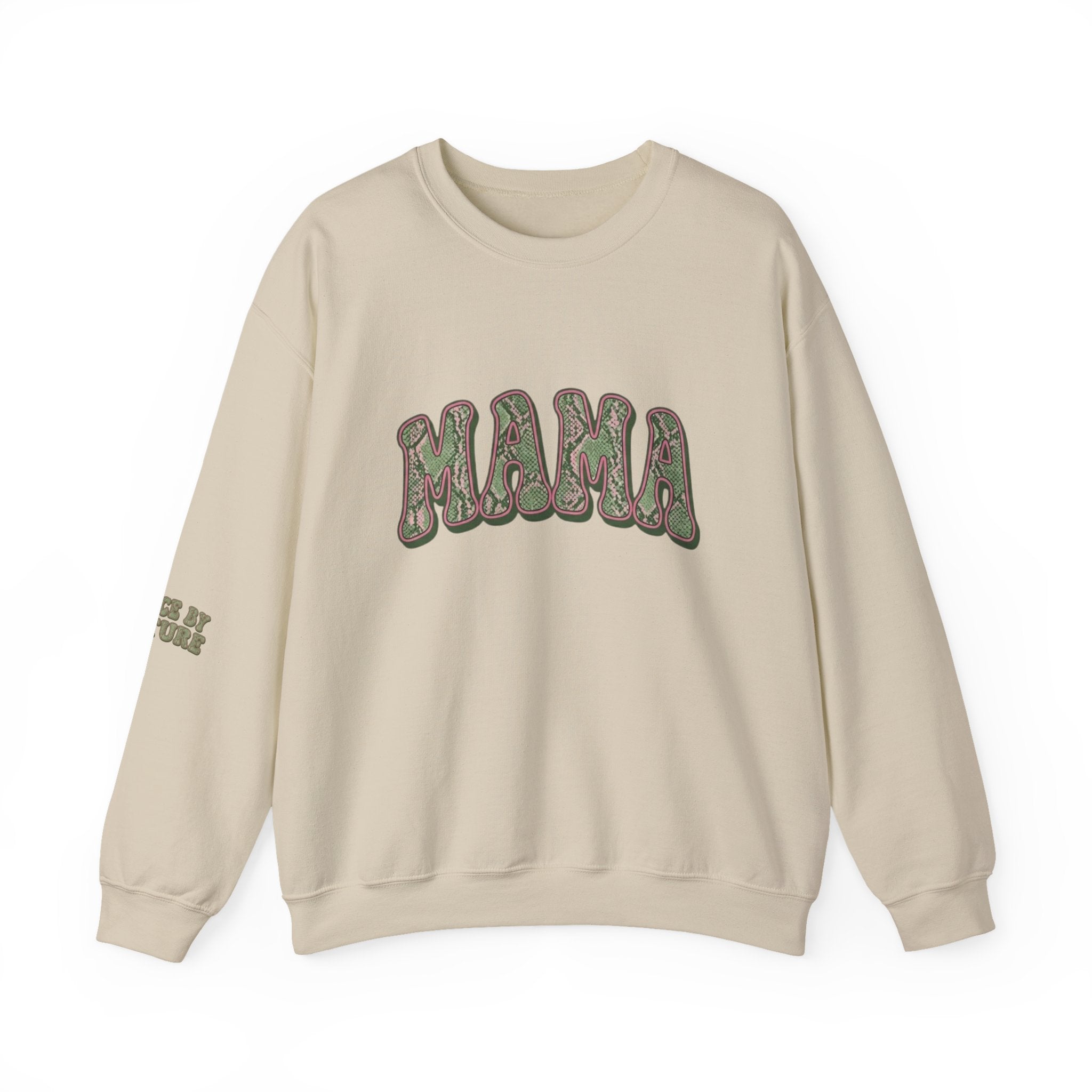 Mama "Fierce By Nature" Snake Skin Unisex Heavy Blend™ Crewneck Sweatshirt