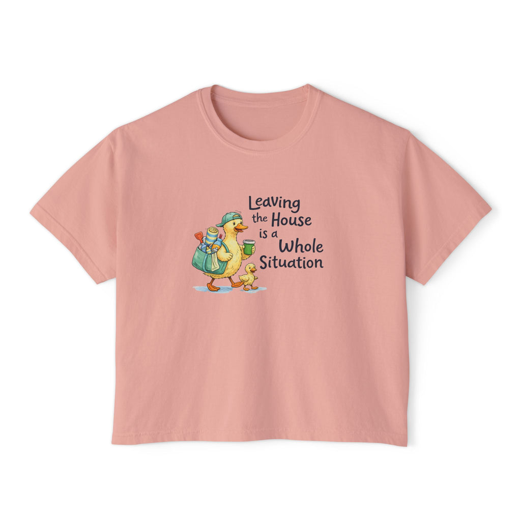 Leaving Is A Whole Situation Ducks Women's Boxy Tee