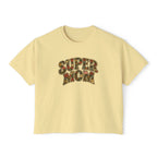 Super Mom Floral Design Women's Boxy Tee