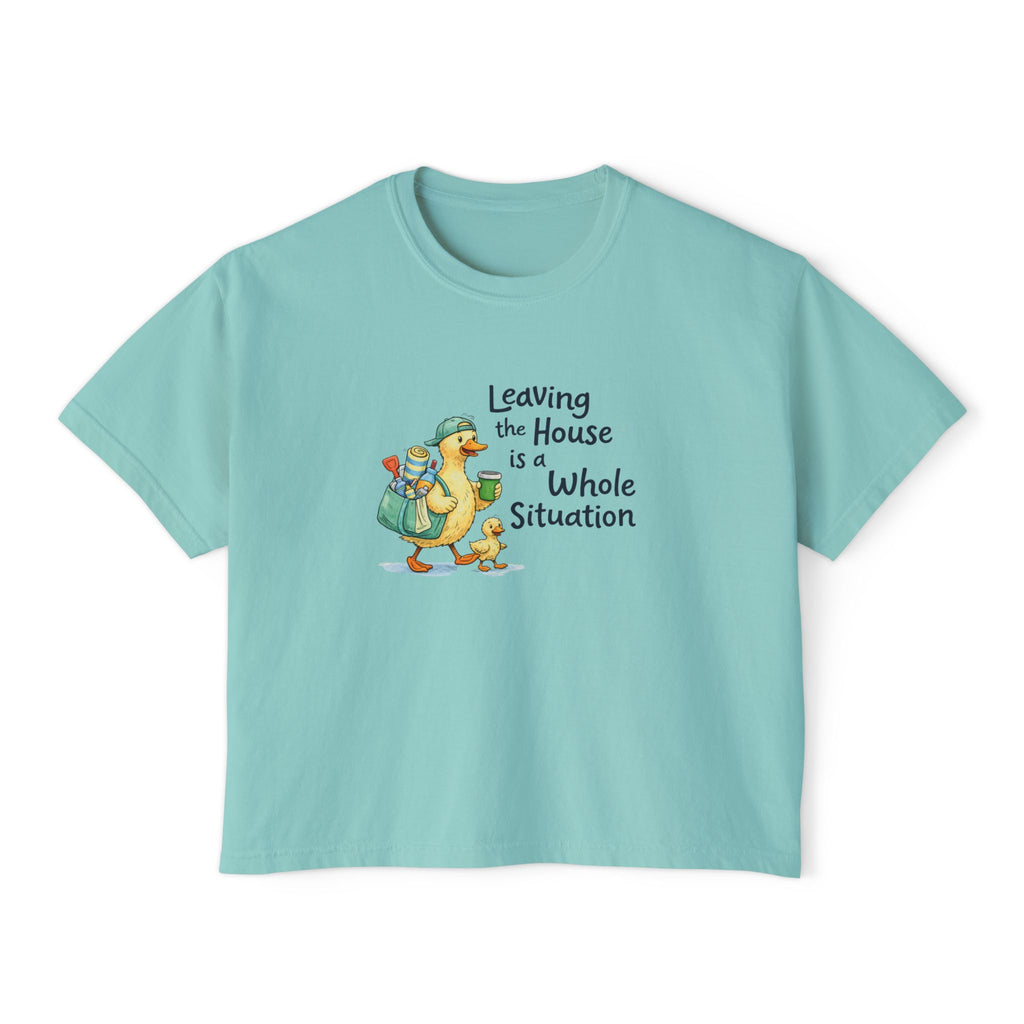 Leaving Is A Whole Situation Ducks Women's Boxy Tee
