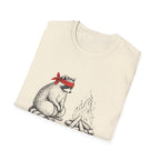 Raccoon Campfire Unisex Softstyle T-Shirt