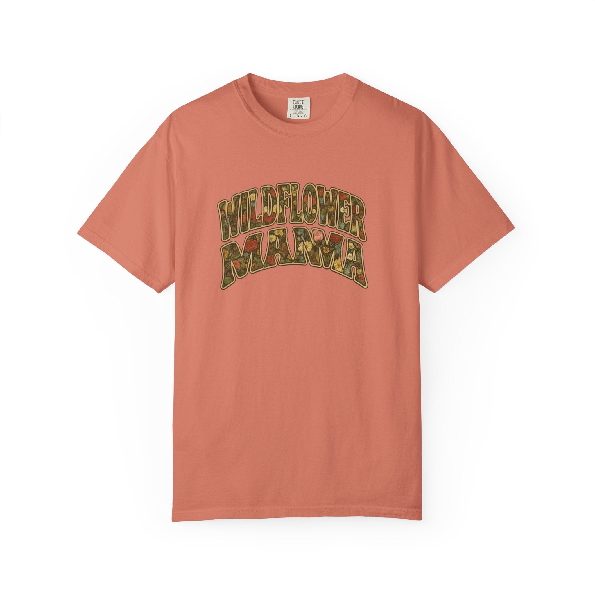 Wildflower Mama Retro Floral Design T-shirt