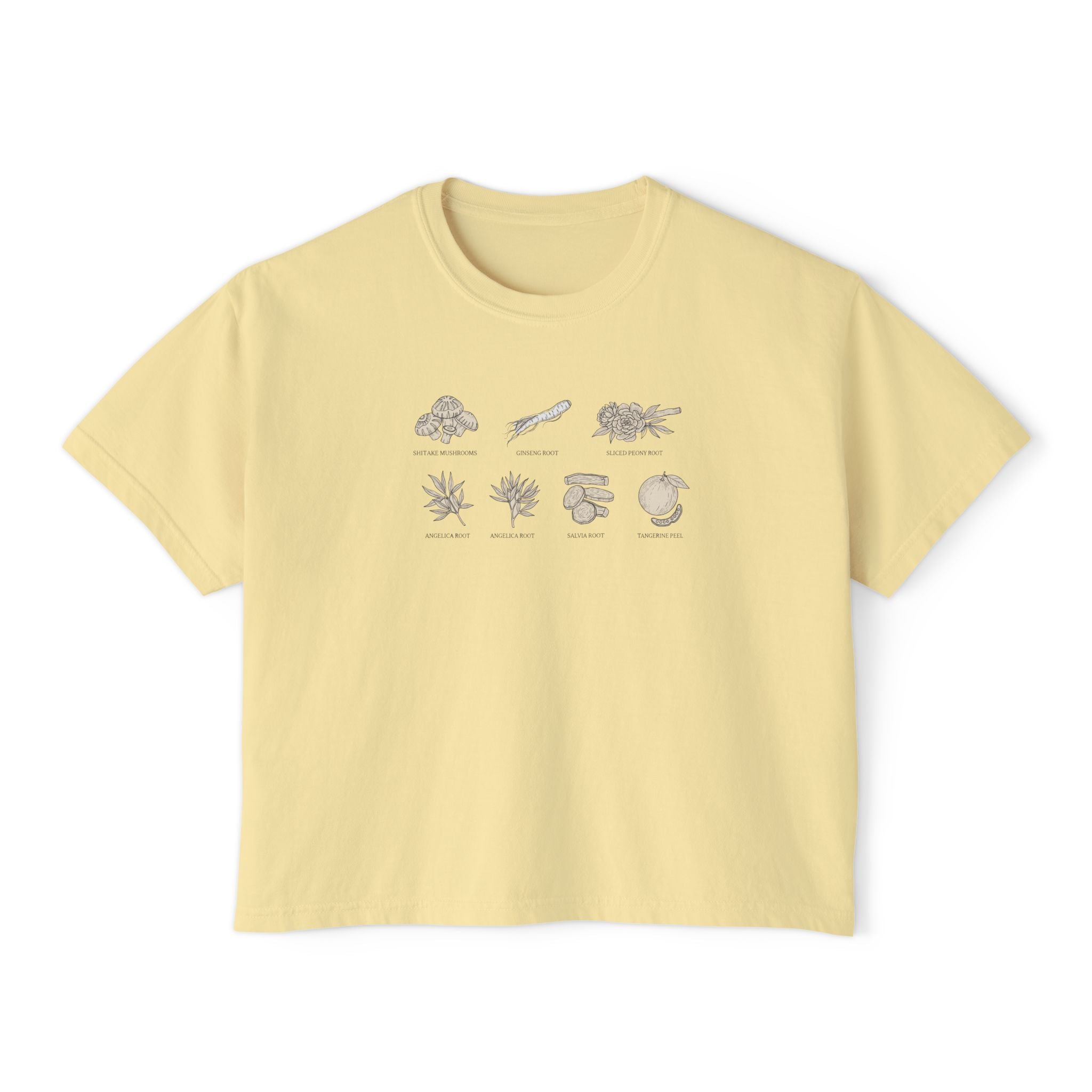 Medicinal Root Graphics Women's Boxy Tee