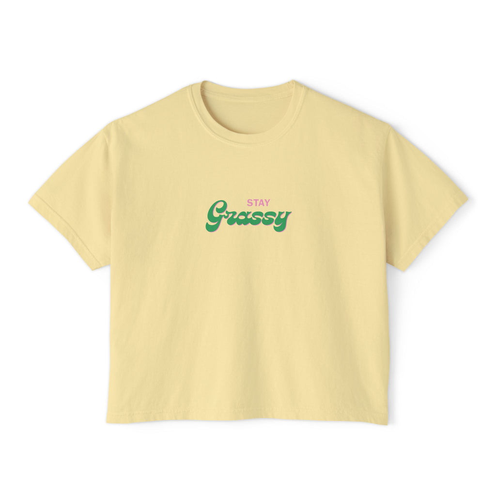Stay Grassy Women's Boxy Tee
