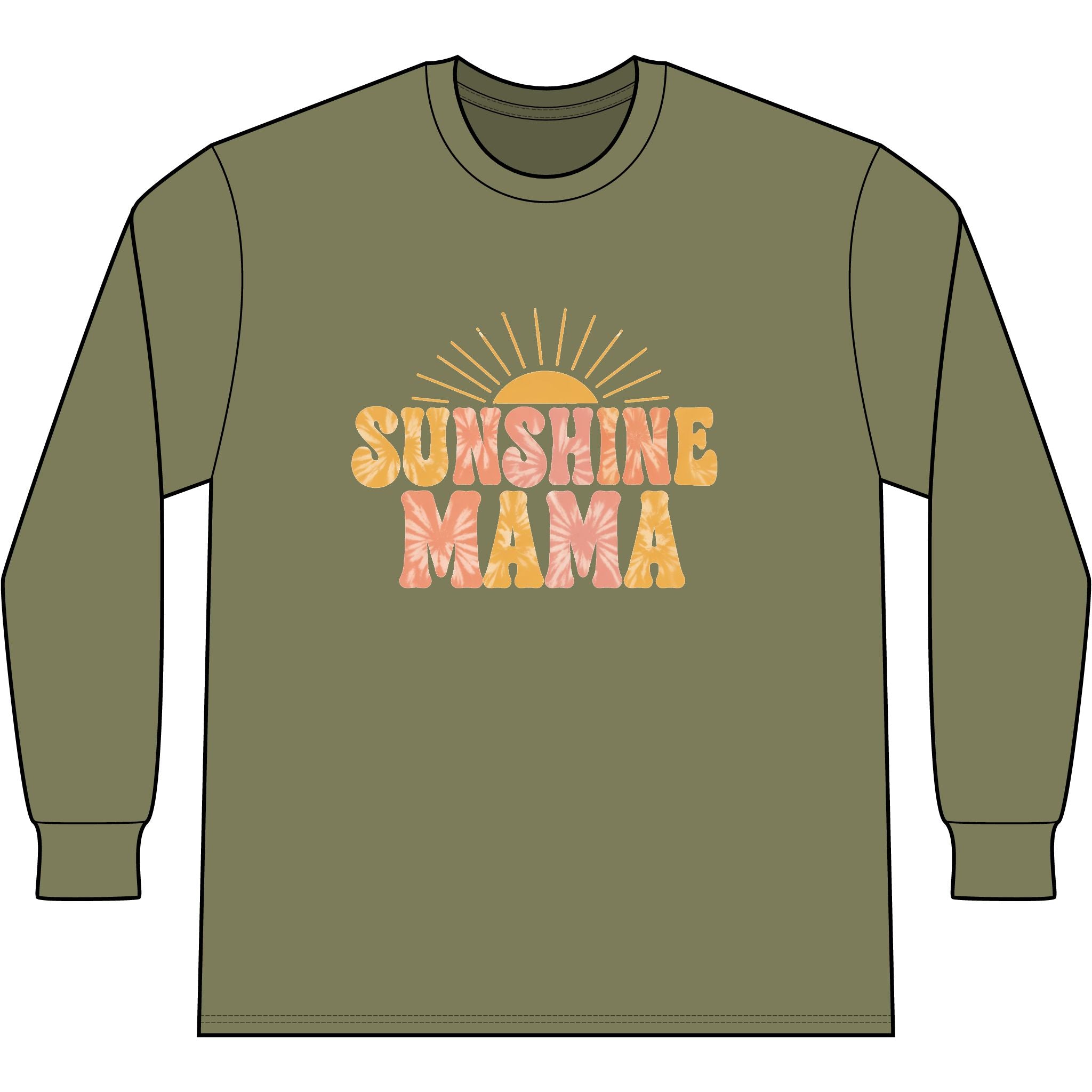 Sunshine Mama "Runs On Coffee & Chaos" Right Sleeve Tri Long