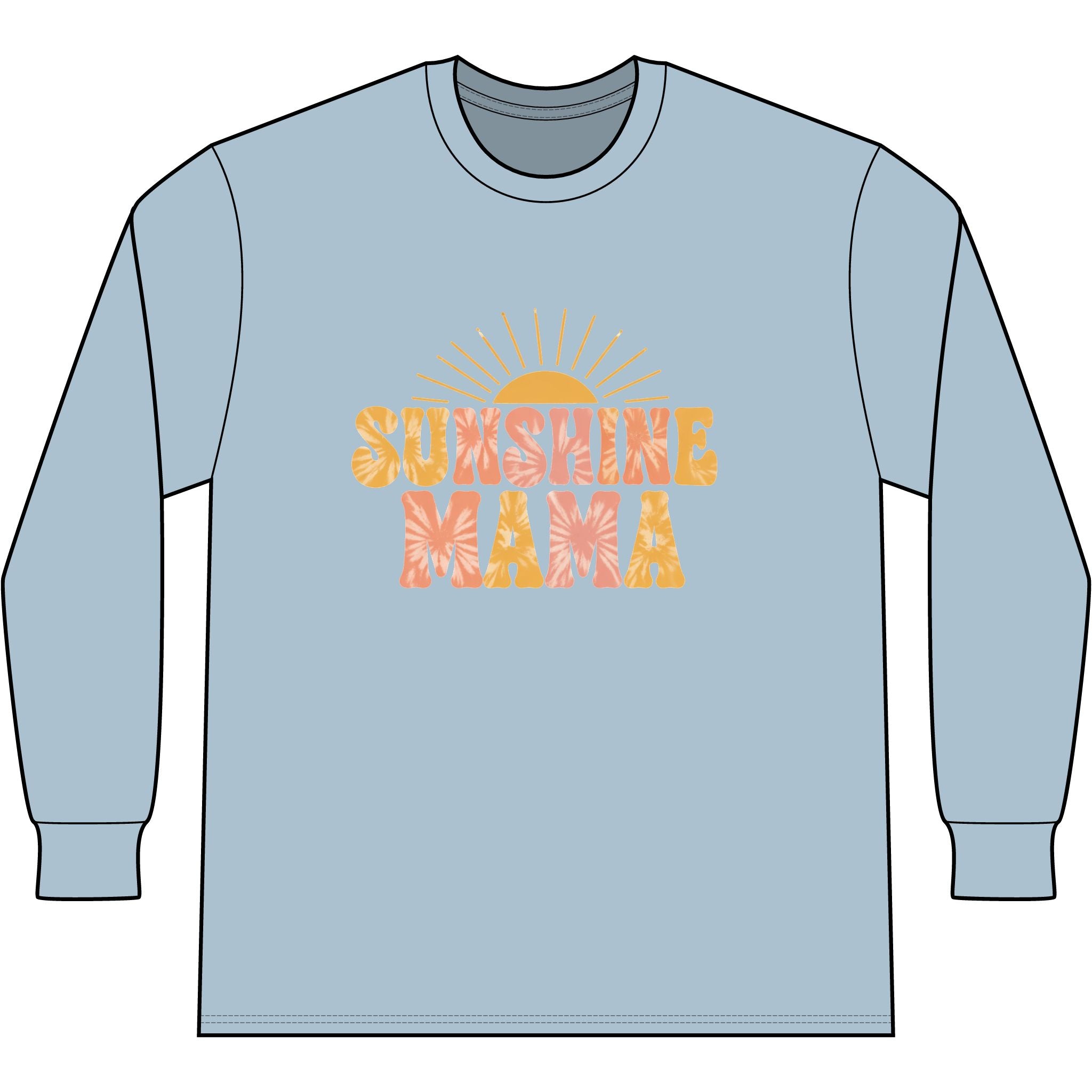 Sunshine Mama "Runs On Coffee & Chaos" Right Sleeve Tri Long