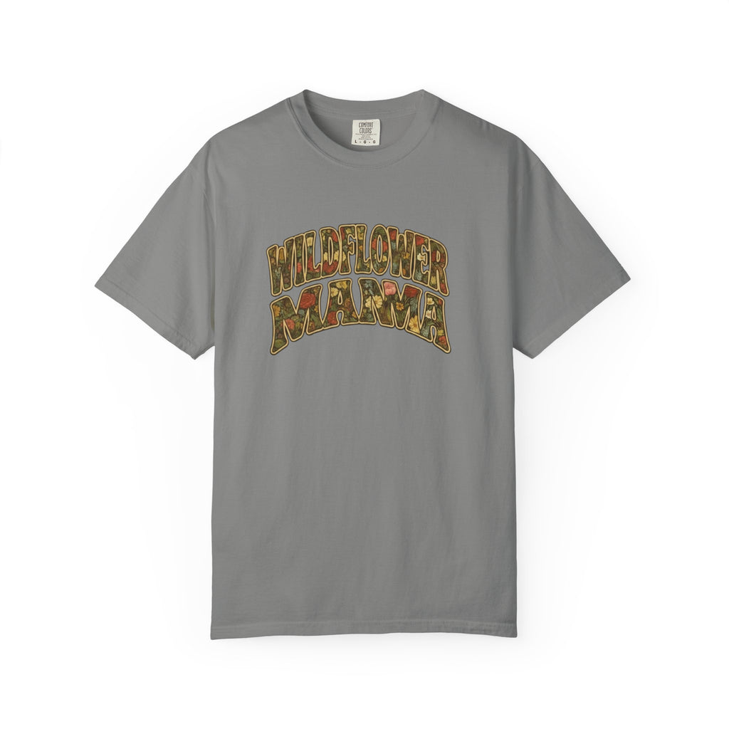 Wildflower Mama Retro Floral Design T-shirt