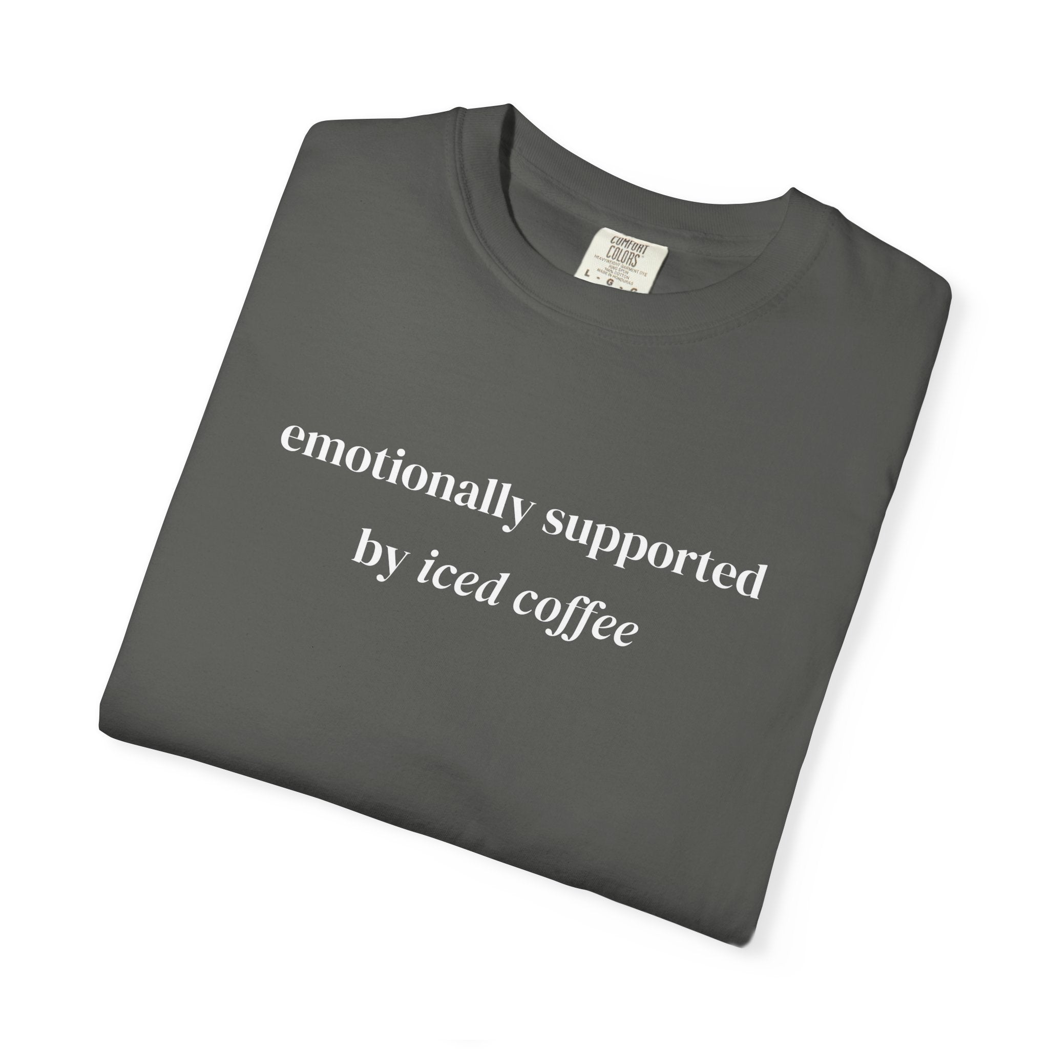 Emotionally Supported By Iced Coffee T-shirt