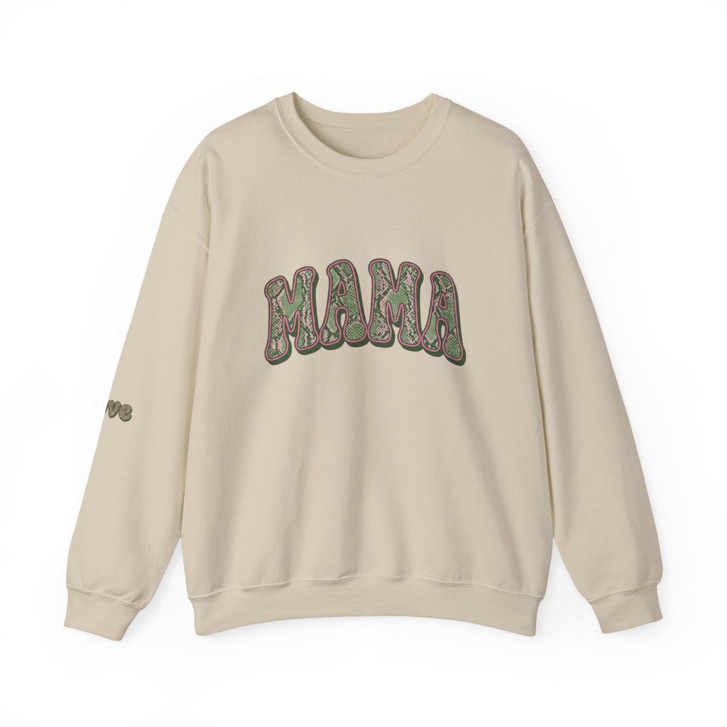 Mama "Love" Snake Skin Unisex Heavy Blend™ Crewneck Sweatshirt