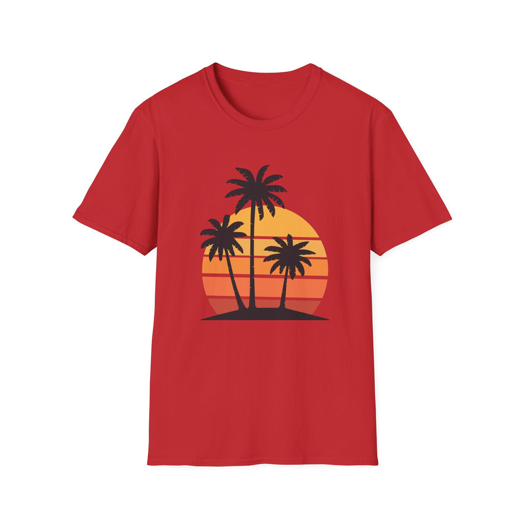 Retro Palm Tree Graphics Unisex Softstyle T-Shirt