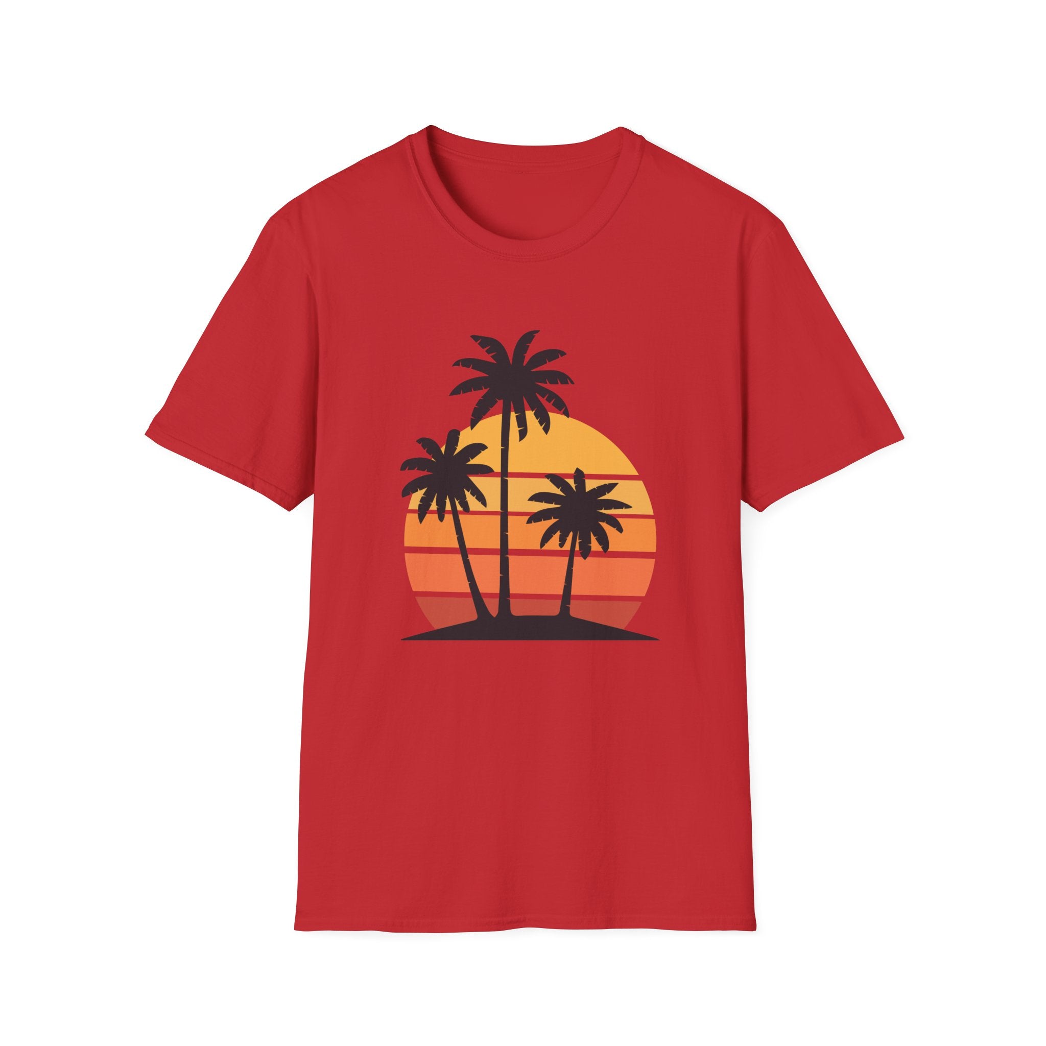 Retro Palm Tree Graphics Unisex Softstyle T-Shirt