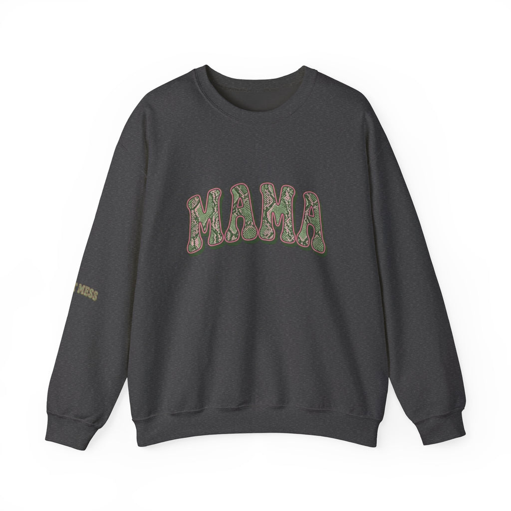 Mama "Don't Mess" Snake Skin Unisex Heavy Blend™ Crewneck Sweatshirt