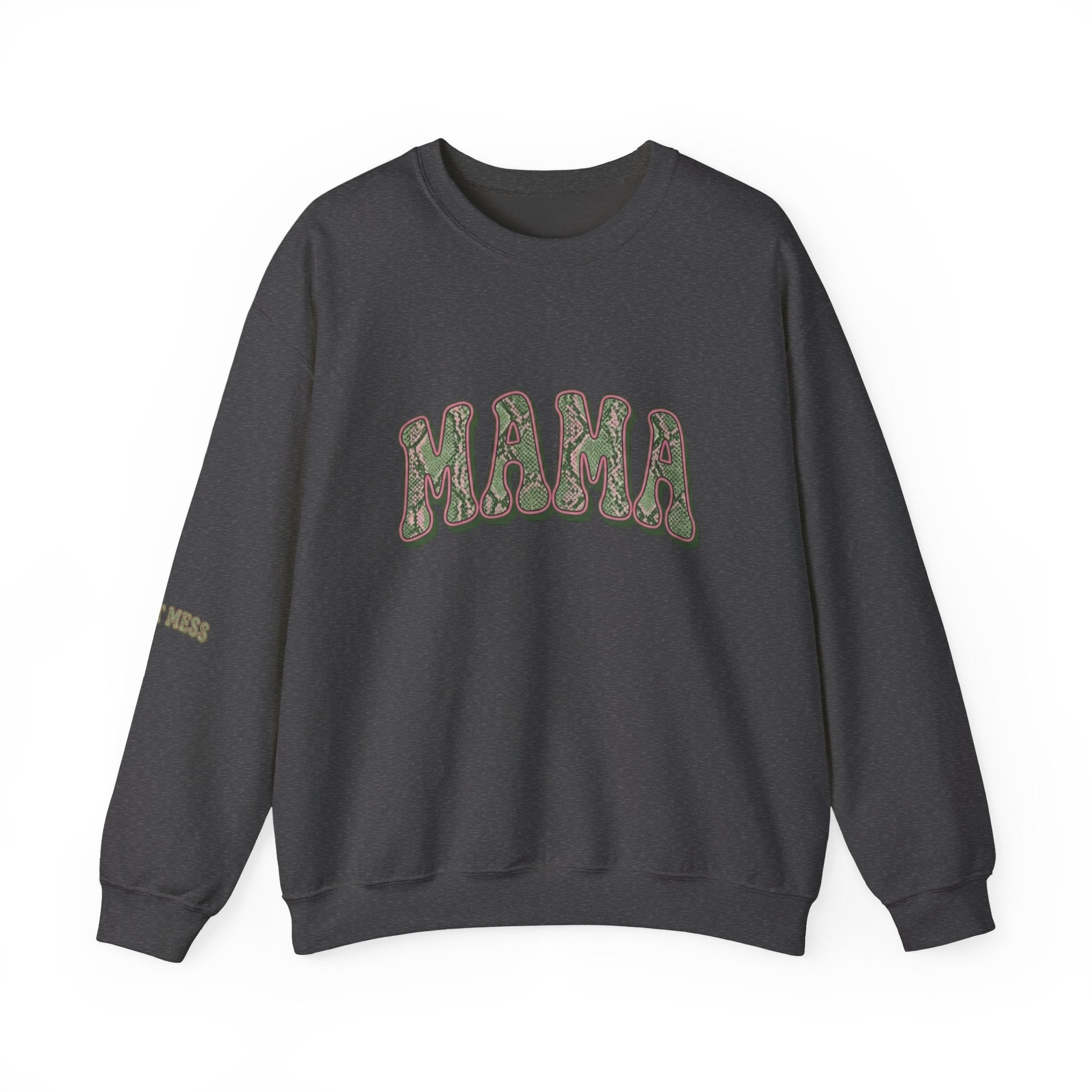 Mama "Don't Mess" Snake Skin Unisex Heavy Blend™ Crewneck Sweatshirt