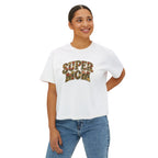 Super Mom Floral Design Women's Boxy Tee