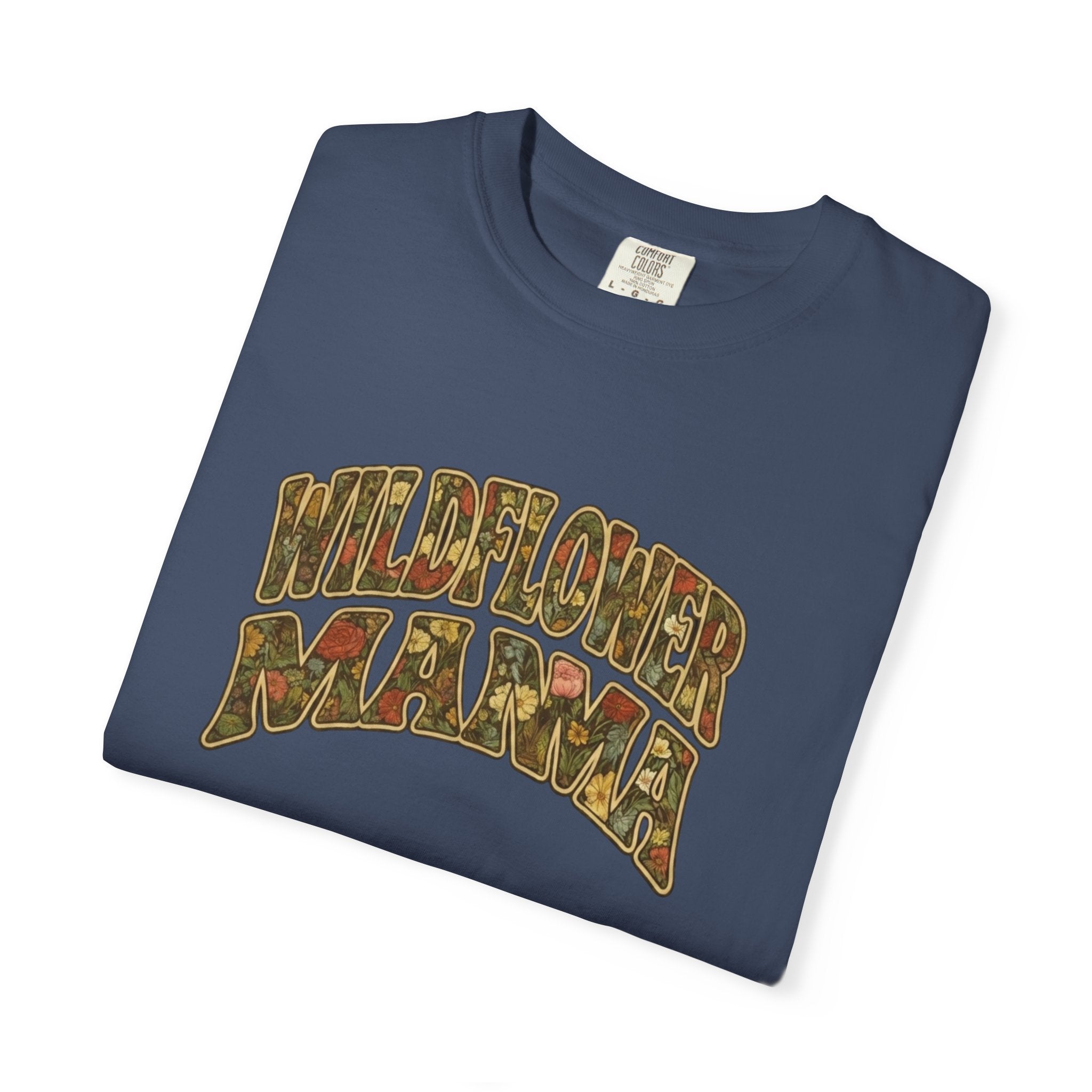 Wildflower Mama Retro Floral Design T-shirt