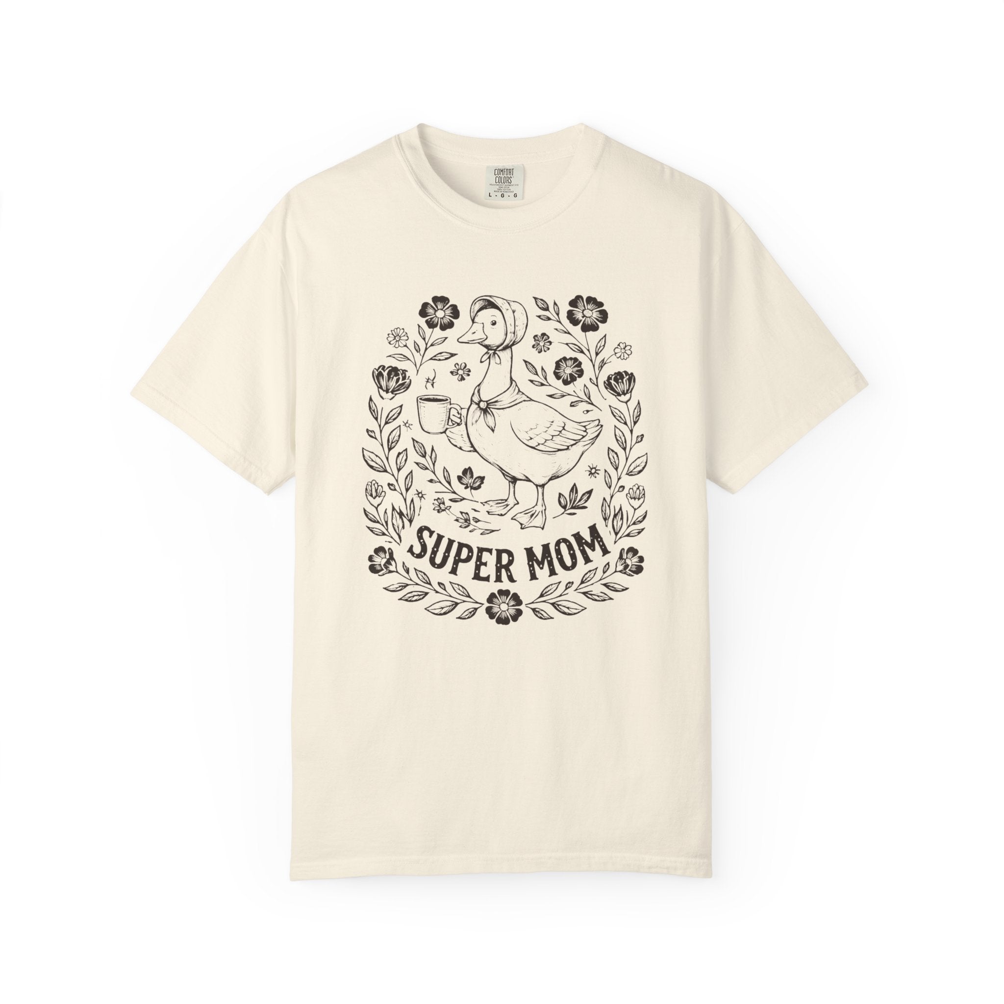 Super Mom Mother Goose Graphics Unisex Garment-Dyed T-shirt