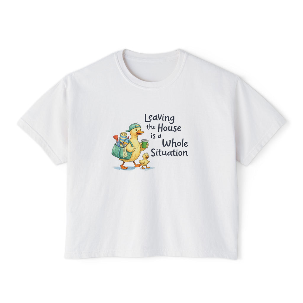 Leaving Is A Whole Situation Ducks Women's Boxy Tee