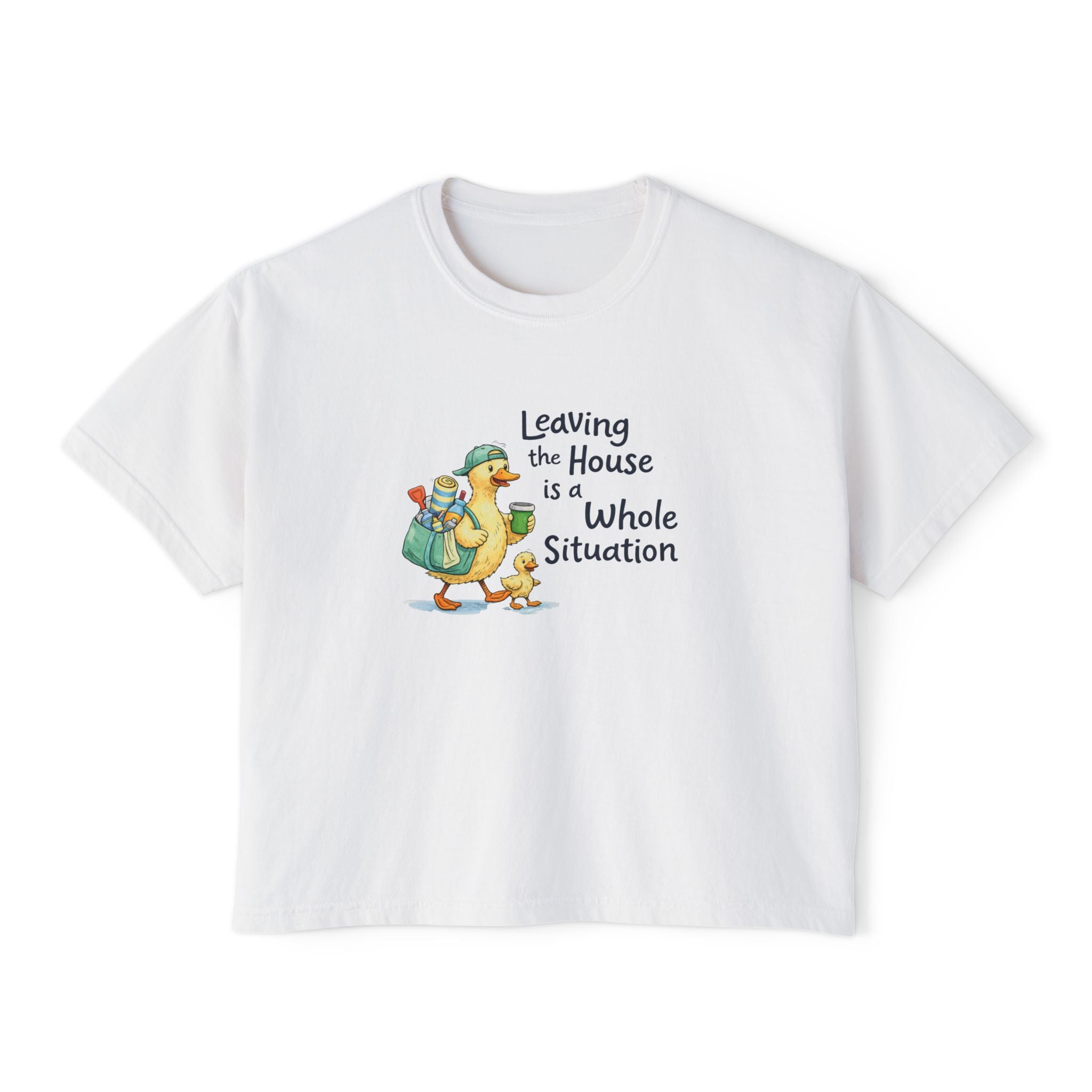 Leaving Is A Whole Situation Ducks Women's Boxy Tee