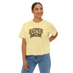 Super Mom Floral Design Women's Boxy Tee