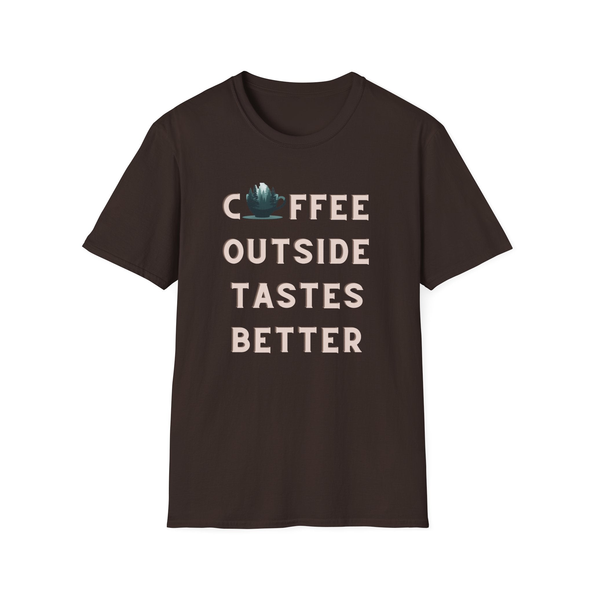 Coffee Outside Tastes Better Softstyle T-Shirt