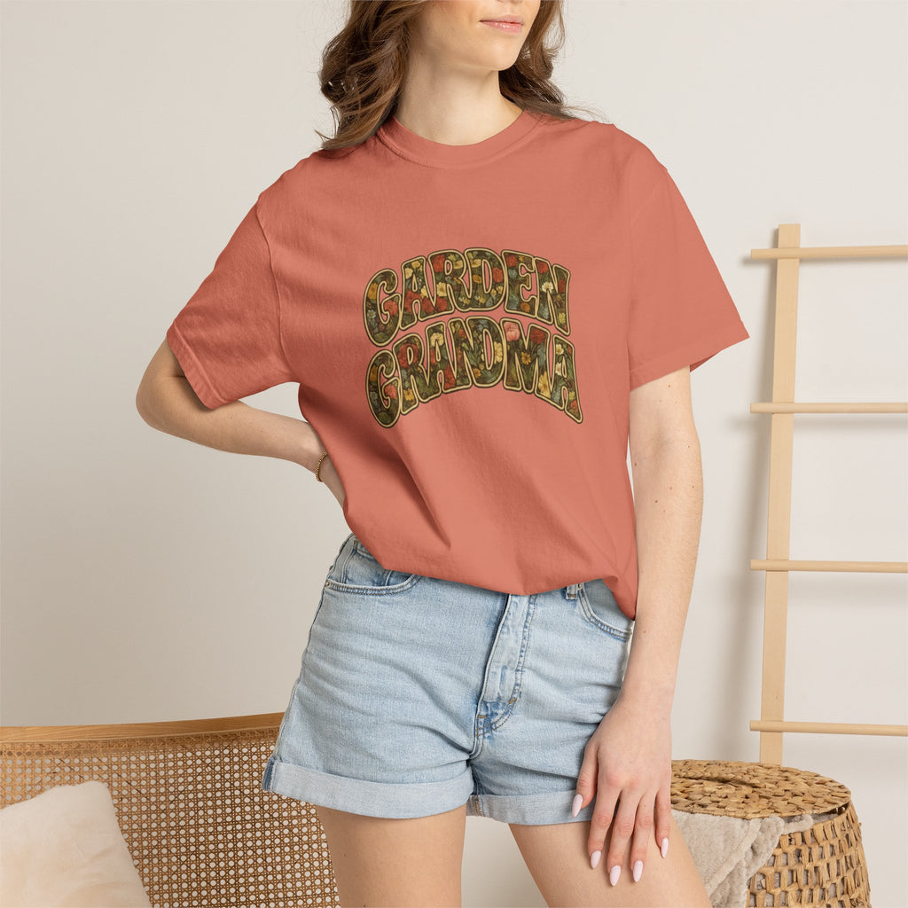 Garden Grandma Floral Design T-shirt