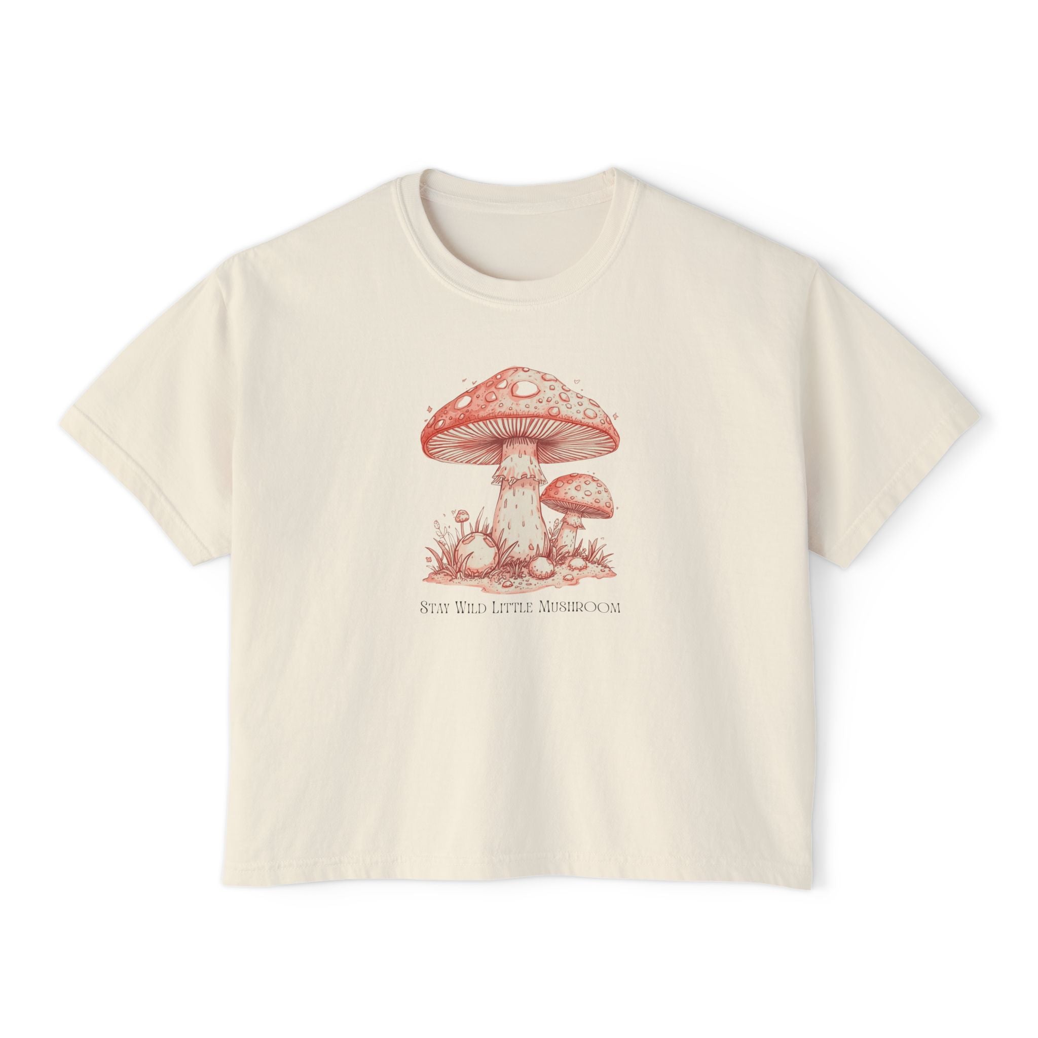 Stay Wild Little Mushroom Women's Boxy Tee