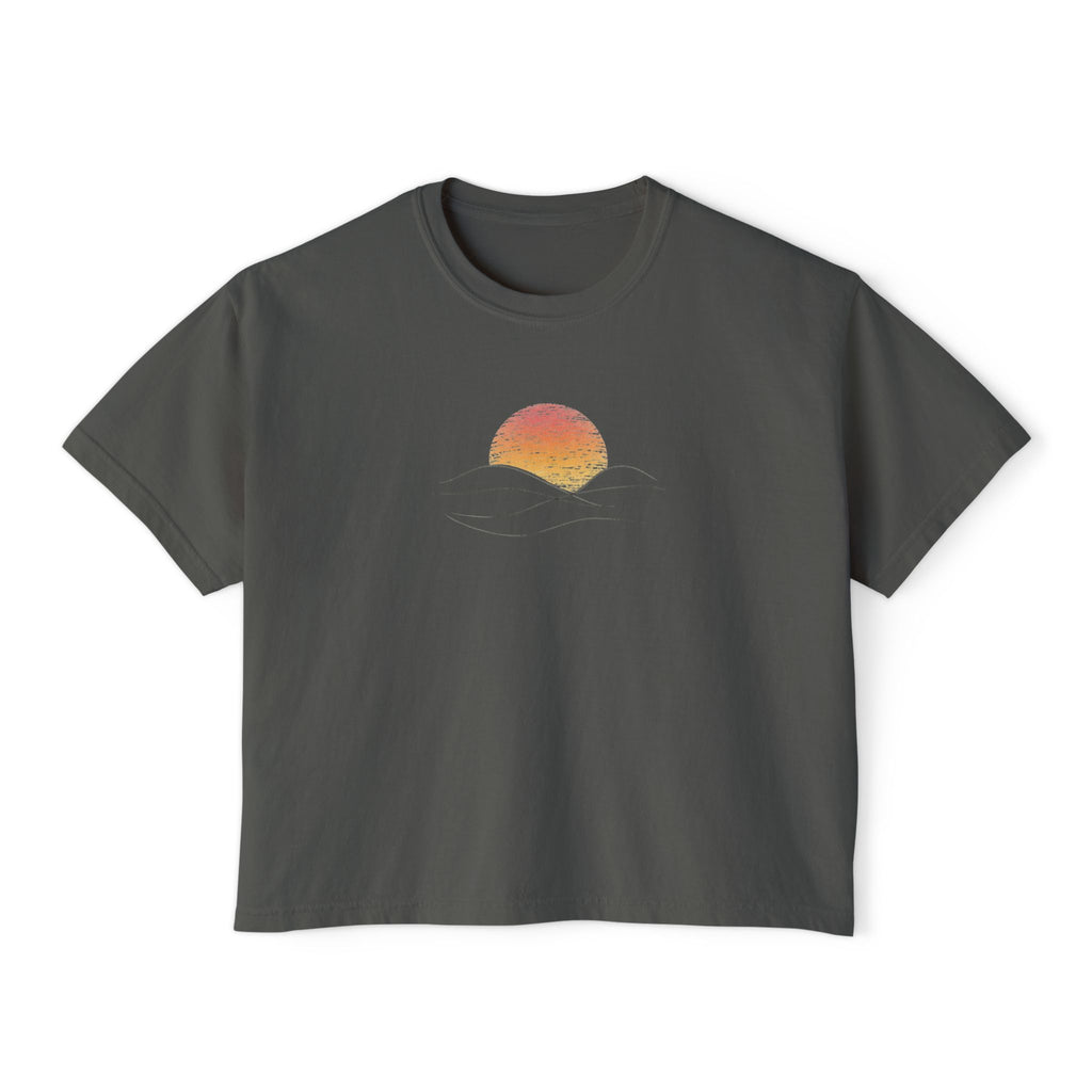 Small Sun Sketch Women's Boxy Tee