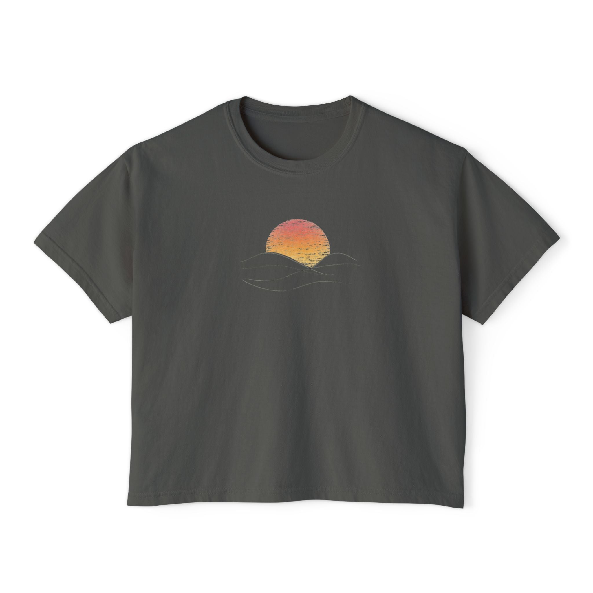 Small Sun Sketch Women's Boxy Tee